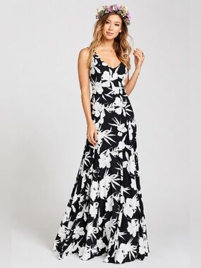 NWT Show me your Mumu Jenn maxi dress lily Collins floral print size XS wedding